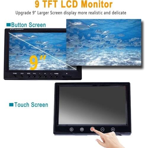 17mm 9"Monitor Pipe Inspection Video Camera,Drain Sewer Pipeline Industrial Endoscope with Meter Counter