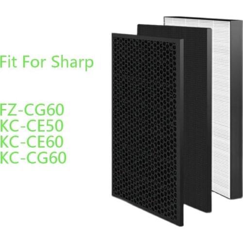 Air Purifier Hepa Filter Activated carbon filter deodorant filter set for Sharp KC-CE50-W FZ-CG60 KC-CG60-T