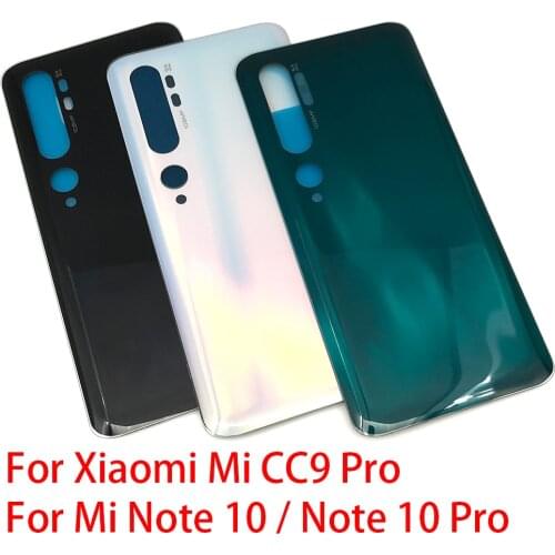 Battery Back Cover For Mi CC9 Pro Back Rear Door Housing Case With Glue For Xiaomi Mi Note 10 Pro Replacement Repair Spare Parts