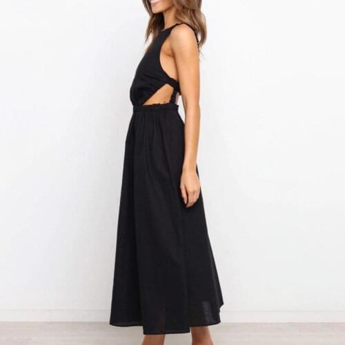 Women Dress Casual Pleated Sexy Sleeveless Backless Maxi Long Dresses 2021 Elegant Robe Bohemian Vestidos dresses for women 2021