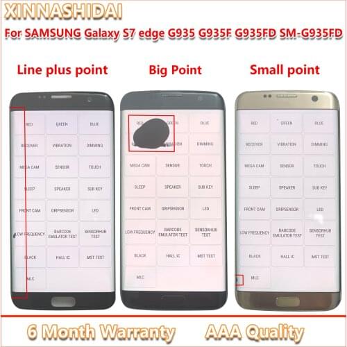 LCD For SAMSUNG Galaxy S7 edge G935 G935F G935FD SM-G935FD Display Touch Screen Digitizer Assembly Replacement With Black dots