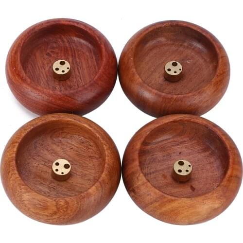 1pc Durable Rosewood Incense Burner Stick Holder Bowl Shape Censer Creative Home Decoration New 45*25mm