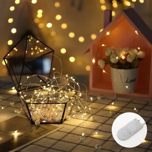 1pcs button CR2032 silver thread 2m 20led Christmas Light String Outdoor Fairy Lights Waterproof For Party Wedding Decoration