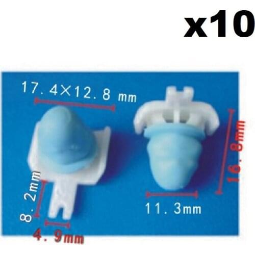 10 Pieces Nylon Clip Lateral White Cast FOR FORVW Passat 3B0853575