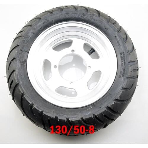 130/50-8 Rear Tire Tubeless & 90/65-8 Front Tire Vacuum rims wheel for Honda Monkey Z50 Buyang Electric Scooter Pocket Bike Mini