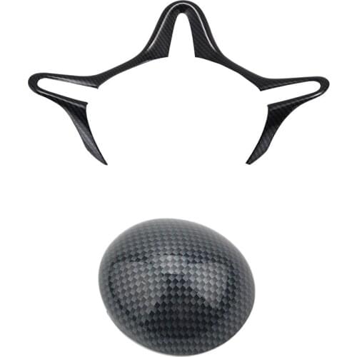 2 Pcs Car Accessories: 1 Pcs Color Gear Shift Knob Head Cover Trim & 1 Pcs Inner Steering Wheel Cover Trim Frame