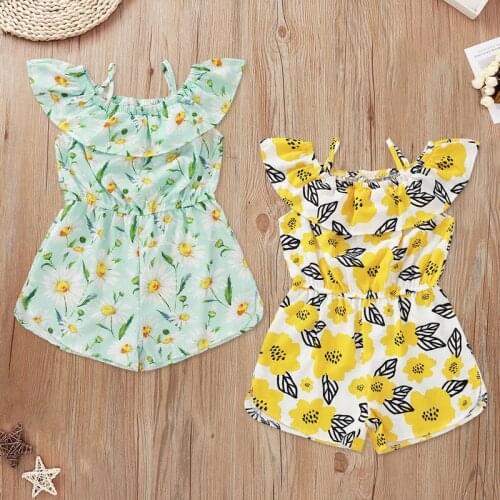2020TALLOLY hot style white chrysanthemum cartoon flower print big kids jumpsuit