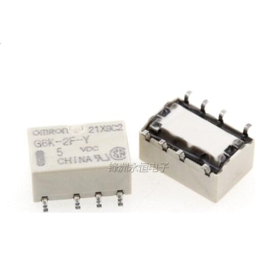 5PCS/LOT Relay G6K-2F-Y-5VDC G6K-2F-Y-12VDC G6K-2F-Y-24VDC SMD New and original SOP8