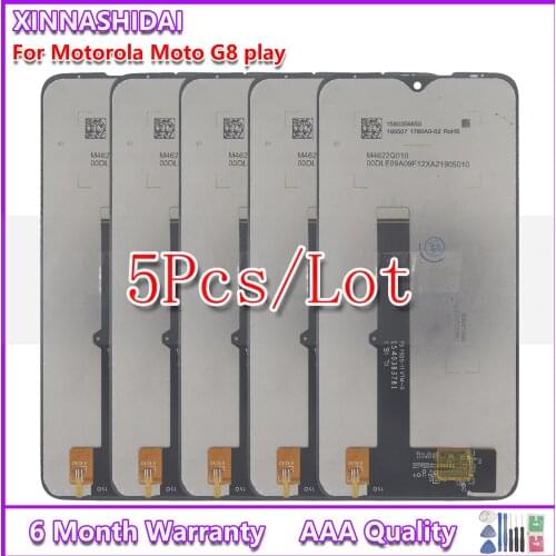 5PCS/LCD For Motorola Moto G8 Play XT2015 Display Touch Screen Sensor Panel Digiziter Assembly Replacement LCD For Moto G8 Play