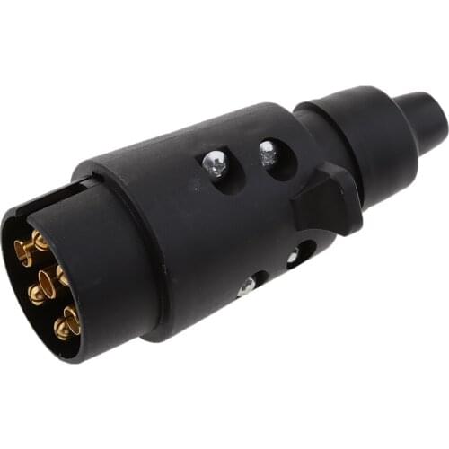 7 Pin 12V Plastic Trailer Caravan Boat Truck Towing Electric Plug Connector