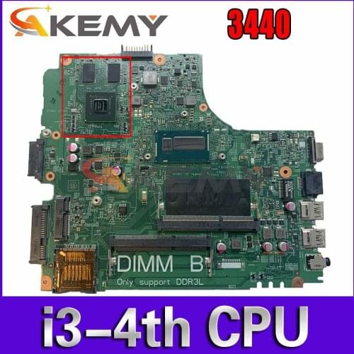 Akemy I3-4010U FOR Dell Latitude 3440 Motherboard DL340-HSW 13221-1 PWB:WVPHP CN-0NJ6T0 NJ6T0 Mainboard NOTEBOOK PC 100%tested