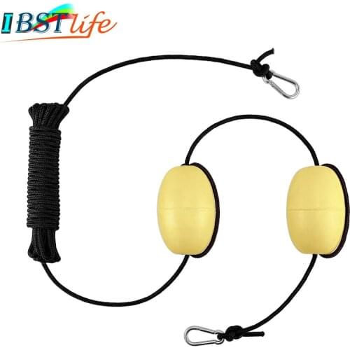 Kayak Tow Rope Boating Floating Throw Anchor Line With Dual Floats End Clips Float Rope Buoy Safety Gear Buoyant Accessories
