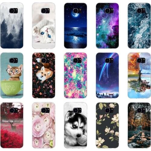 B For Samsung Galaxy S7 egde case Cover for Samsung Galaxy S6 edge Case for Samsung S7 S6 G920F i9600 Cover Silicon Fundas