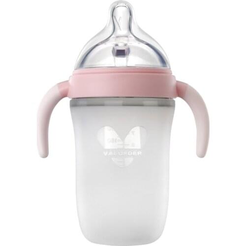 240ml Baby Kids Cute Cup Children Learn Training Feeding Drink Water Straw Handle Bottle School Drinking Food Milk Bottles