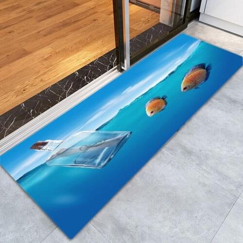 Home Entrance Carpet 3D Printed Rugs for Living Room Anti Slip Foot Rug Absorbent Hallway Floor Mat Sofa Bedroom Floor Mats