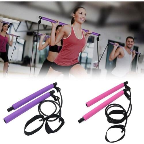 2Pcs Yoga Resistance Band Pilates Elastic Tube Resistance Bands Workout Rope Bodybuilding Fitness Elastic Band