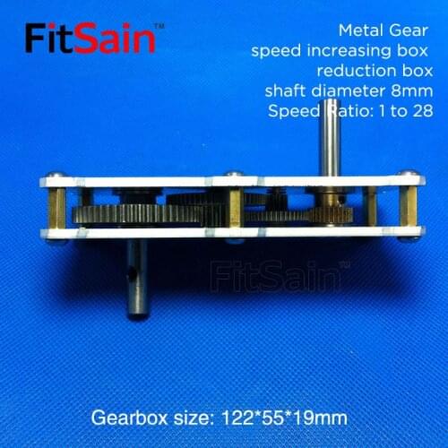 FitSain--1 to 42 Metal Gear Reducer speed-up box accelerator large torque accelerator Reducer