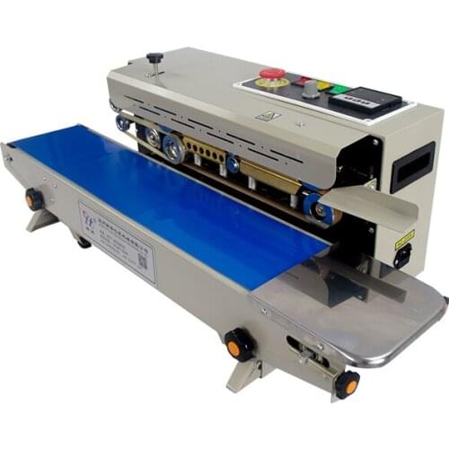 FR-770 Continuous Film Sealing Machine Plastic Bag Package Machine Band Sealer Horizontal Heating Sealing Machine