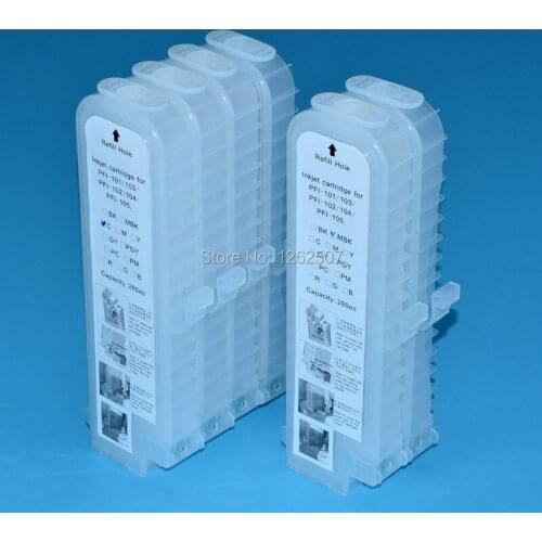 Refillable ink cartridge PFI 102 for Canon iPF510, ink cartridge with chip