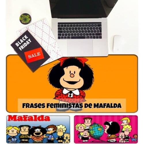 Cartoon Mafalda Office Mice Gamer Soft Gaming Mousepad Anti-slip Natural Rubber with Locking Edge Gaming Mouse Mat
