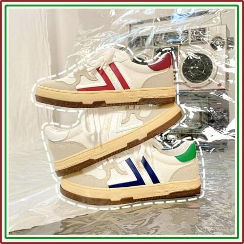 Retro version of comfortable white shoes womens spring and autumn 2021 new color-blocking mesh womens sneakers Student shoes