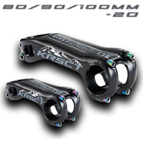 KRSCT New CNC Road Bike Trunk Mountain MTB stem -20 Degree 28.6 * 31.8mm 80/90 / 100mm Bicycle Cycling Parts