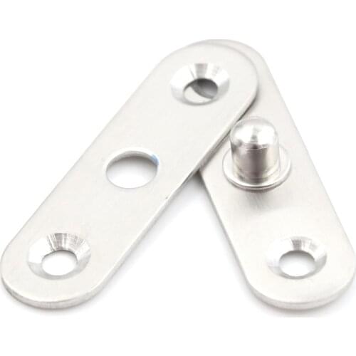 75/95/100mm Furniture Hinges 360 Degree Rotating Hinge Stainless Steel Door Pivot Up Down Shaft