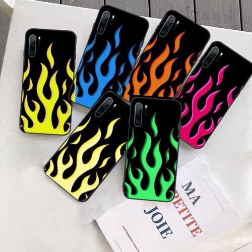 Fashion Red Flames Fitted Phone Case Funda For Huawei P9 P10 P20 P30 Lite 2016 2017 2019 plus pro P smart