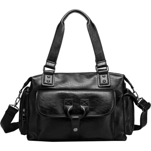 Mens Briefcase Handbags Thick Leather Messenger Bag Waterproof Travel Tote Business Office Man Bags Unisex School Crossbody Bag