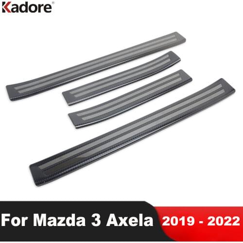 For Mazda3 For Mazda 3 Axela 2019 2020 Sedan Stainless Steel Door Sill Scuff Plate Cover Trim Pedal Protector Guard Car Styling