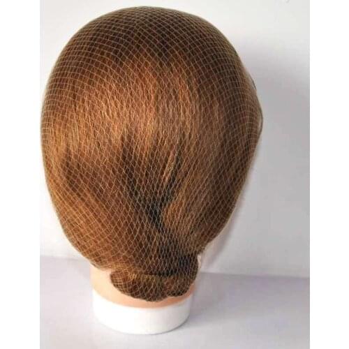 Invisible hair nets disposable bun ballet 20inch blonde color dance hair net 5mm with elastic edge