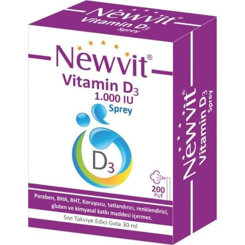 Newvit Vitamin D3 Spray 1000 IU 30 ml