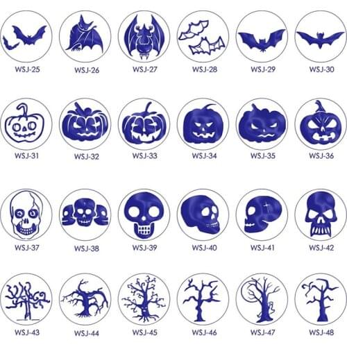 Pumpkin Skull Halloween Stamp Head Custom DIY Heads Original Wax Seal Stamps Postage Journal Package Wedding Date Gifts Envelope