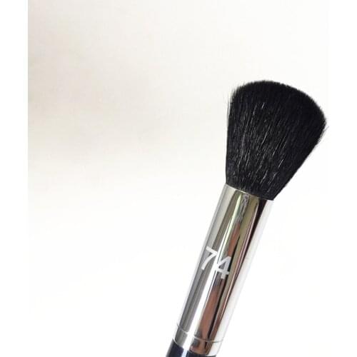Pro Small Blush Brush #74 - Goat Hair Round Flat Powder Contouring Highlighting Sculpting brush - Beauty Makeup Blender