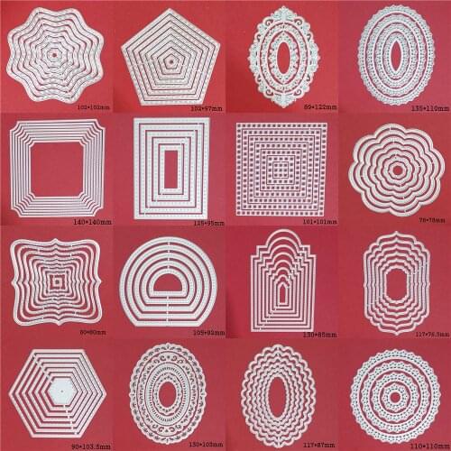 Frames Square Card Curves Border Making Scrapbooking Die Metal Craft Layering Metal Cutting Dies Greeting Card Handmade New 2020