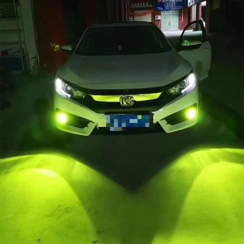 Universial Car light For JDM* Q*S LEMON YELLOW 6400LM AUTO CAR LED BULB LAMP 35W Q8S+ GREEN H3 H7 H11 9005 9006 racing LED light