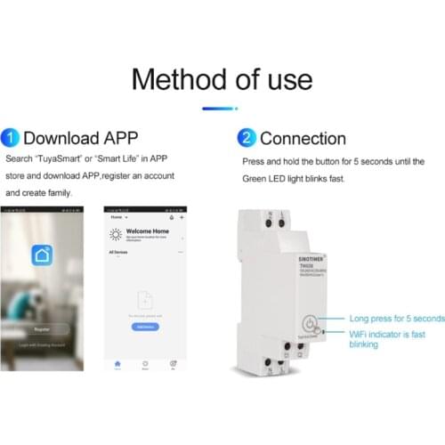 TM608 Single Phase WIFI Home Energy Meter with Timer Switch Remote Control by APP Multi-functional Voltage Current Timing