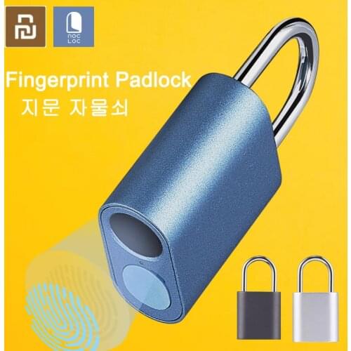 Noc Loc Smart Fingerprint Padlock IPX7 Waterproof USB Rechargeable Electronic Portable Lock Quick Unlock Home Safety Lock