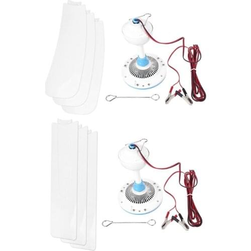 3 Blades Silent DC 12V Ceiling Fan with 4.5m Cable 36” 41” Hanging Camping Tent Fan for Home Outdoor Bedroom Living Room U1JE