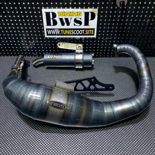 JISO DIO50 Exhaust Pipe Racing Muffler RRGS Tuning Upgrade Engine 125cc - 135cc Dio 50 Upgrade BWSP Perfomance Racing Parts