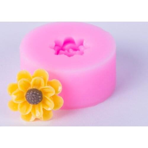 YF081 Flower Silicone Mold - Cupcake Topper Resin Fondant Cake Decorating Pendant Earring Miniature Sweets Candy Chocolate
