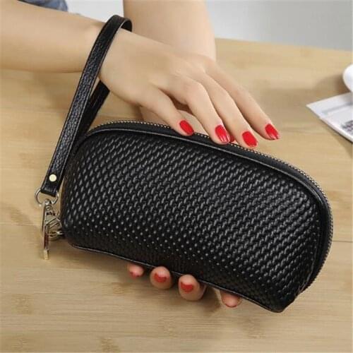 Women Genuine Leather Cosmetic Bag For Women 2019 Actor makeup Clutch cell phone Bag leather Professional organizer Bags