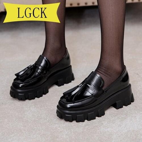 Plus Size 34-39 2020 Autumn Fashion Women Shoes Genuine Leather Loafers Women Casual Shoes Soft Comfortable Shoes Women Flats