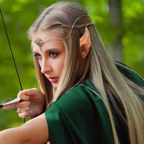 1Pair Halloween Party Elf Ears High Simulation Soft Harmless False Ears Photo Props Fairy Angel Cosplay Hook Christmas Decora