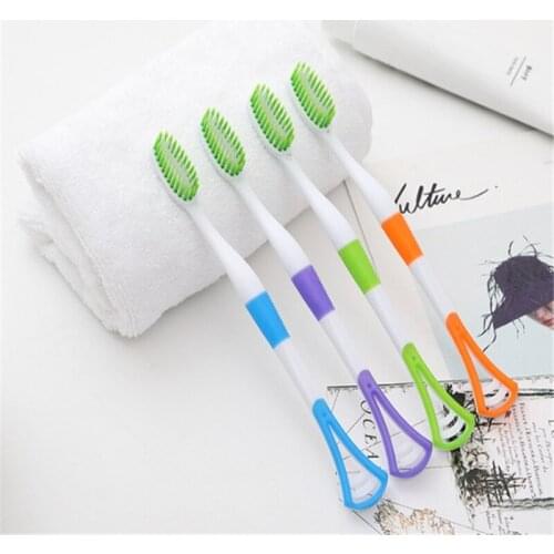 1pc Multifunction Toothbrush Eco Friendly Soft Brush Adult Clean Care Gums Fine Hair Home Tongue Scraper Travel Toothbrush