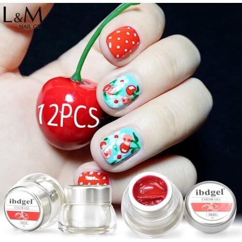 12 pcs Painting Gel Nail Art Drawing Colorful DIY Nail Paint Nail Gel Polish Manicure Varnishes UV Gel