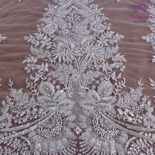 2021 new lace,1 Yard off white lace,beading lace fabric,large patterns lace,good quality lace