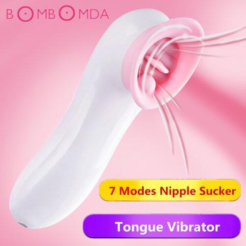 7 Mode Clit Sucker Stimulation Tongue Vibrators Oral Sex Women Nipple Sucker Vibrating Pussy Masturbator Sex Machine Sex Toys