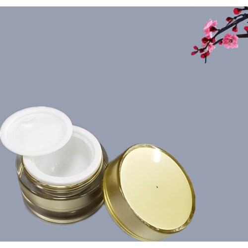 New 5/10/15/20g Acrylic Cream Bottles Facial Cream Tin Skin Care Cream Golden Jars Containers Makeup Cosmetic Refillable Bottles