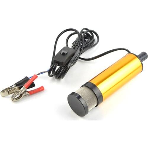 Mini Car Electric Oil Pump 12V 24V For Pumping Diesel Oil Water Submersible Aluminum Alloy Shell 12L/min Fuel Transfer Pump